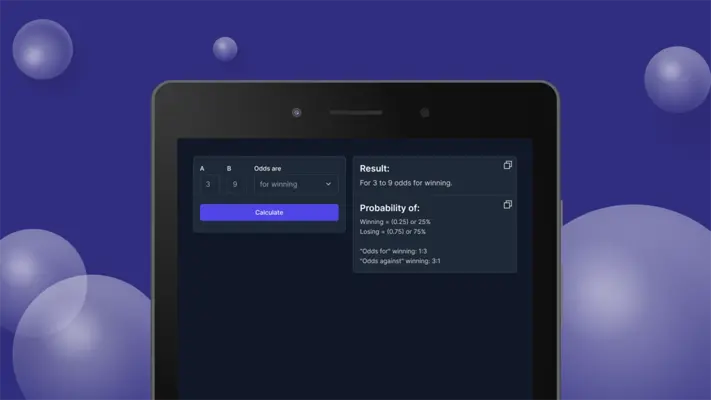 Odds Probability Calculator android App screenshot 0